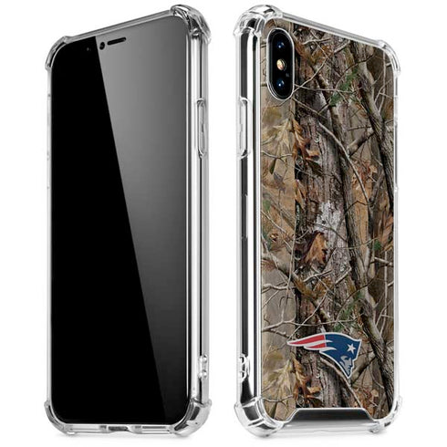 NFL New England Patriots Realtree AP Camo iPhone XS Max Clear Case